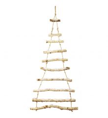 Χριστουγεννιάτικη Διακοσμητική Ξύλινη Σκάλα σε Σχήμα Δέντρου (100cm) - 1 Τεμάχιο