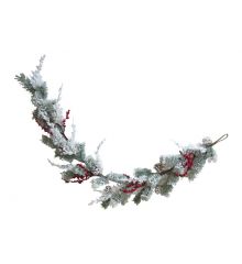 Χριστουγεννιάτικη Χιονισμένη Γιρλάντα με Berries (150cm)