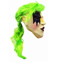 Αποκριάτικο Αξεσουάρ Μάσκα Latex με Πράσινα Μαλλιά