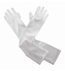 Αποκριάτικο Αξεσουάρ Μεγάλα Λευκά Γάντια