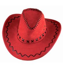 Αποκριάτικο Αξεσουάρ Καπέλο Κάου Μπόι (Κόκκινο)