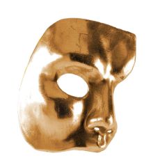 Αποκριάτικο Αξεσουάρ Μάσκα Φάντασμα της Όπερας (Χρυσή)
