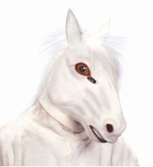 Αποκριάτικο Αξεσουάρ Μάσκα Latex Άλογο Άσπρο