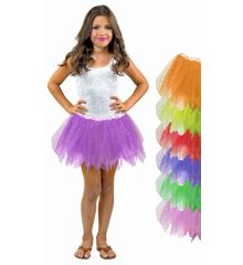 Αποκριάτικη Φούστα Παιδική με Μύτες Γκλίτερ (7 Χρώματα)
