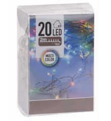 20 Πολύχρωμα Φωτάκια LED Μπαταρίας (2m)