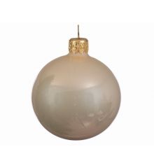 Χριστουγεννιάτικη Μπάλα Γυάλινη Σαμπανιζέ Γυαλιστερή (10cm)