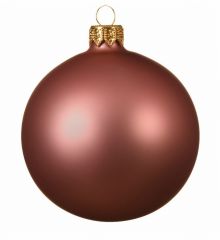 Χριστουγεννιάτικη Μπάλα Γυάλινη Ροζ Ματ (10cm)