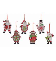 Χριστουγεννιάτικο Πλαστικό Στολίδι με Φιγούρες Πολύχρωμο - 6 Σχέδια (12cm)
