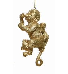 Χριστουγεννιάτικη Μαϊμού Χρυσή (13cm)
