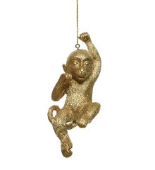 Χριστουγεννιάτικη Μαϊμού Χρυσή (13cm)