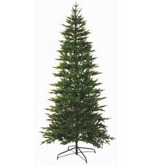 Χριστουγεννιάτικο Στενό Δέντρο SLIM PVC με Κουκουνάρια (2,4m)