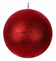 Χριστουγεννιάτικη Μπάλα Οροφής Κόκκινη με Στρας (15cm)