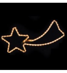 Χριστουγεννιάτικο Αστέρι με 2m Λευκό Θερμό Φωτοσωλήνα (65cm)