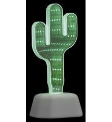 Χριστουγεννιάτικος Κάκτος Πράσινος με 3D Φωτισμό LED  (19cm)