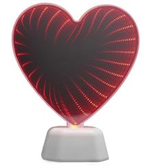 Χριστουγεννιάτικη Πλαστική Καρδιά Κόκκινη με 3D Φωτισμό LED (19cm)