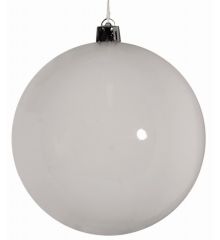 Χριστουγεννιάτικες Μπάλες Λευκές - Σετ 6 τεμ. (8cm)