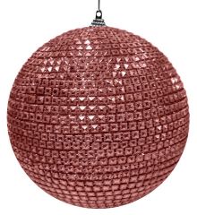 Χριστουγεννιάτικη Μπάλα Οροφής Ροζ Disco (15cm)