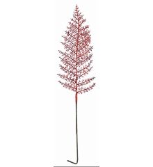 Χριστουγεννιάτικο Διακοσμητικό Κλαδί Φτέρης Κόκκινο (59cm)
