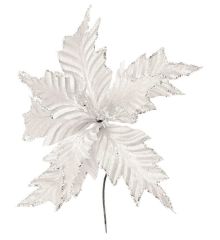 Χριστουγεννιάτικο Λουλούδι Λευκό Αλεξανδρινό (25cm)
