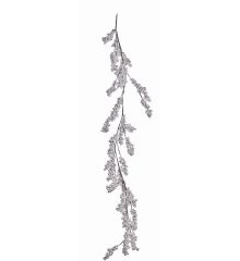 Χριστουγεννιάτικη Διακοσμητική Γιρλάντα με Λευκά Γκι (122cm)