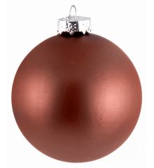 Χριστουγεννιάτικη Μπάλα Γυάλινη Ροζ Ματ(10cm)