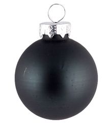 Χριστουγεννιάτικη Μπάλα Γυάλινη Μαύρη Ματ (8cm)