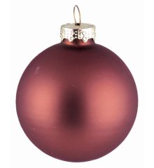Χριστουγεννιάτικη Μπάλα Γυάλινη Μωβ Ματ (8cm)