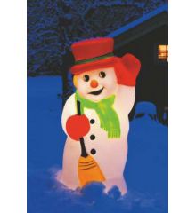 Χριστουγεννιάτικο Φωτιζόμενο Γλυπτό Χιονάνθρωπος (80cm)