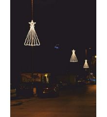 Χριστουγεννιάτικο Επιστύλιο Αστέρι με Ουρές και Φωτοσωλήνα LED