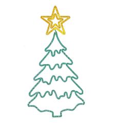 Χριστουγεννιάτικo Επιστύλιo Δέντρο με Φωτοσωλήνα (2.1m)