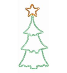 Χριστουγεννιάτικo Επιστύλιo Δέντρο με Φωτοσωλήνα LED (1.45m)