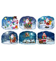 Χριστουγεννιάτικα Αυτοκόλλητα Τζαμιού 3D - Σετ 6 τεμ. (31cm)