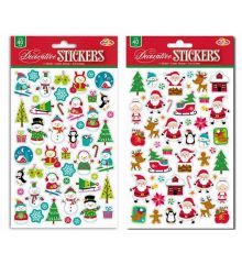 Χριστουγεννιάτικα Αυτοκόλλητα Μεταλλιζέ - 2 Σχέδια (25cm)