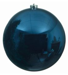 Χριστουγεννιάτικη Μπάλα Οροφής Μπλε Γυαλιστερή (14cm)