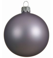 Χριστουγεννιάτικη Μπάλα Γυάλινη Γκρι Ματ (10cm)