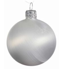 Χριστουγεννιάτικη Μπάλα Γυάλινη Λευκή (10cm)