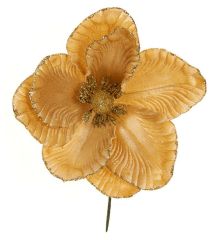 Χριστουγεννιάτικο Λουλούδι Χρυσό Μανώλια (25cm)