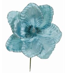 Χριστουγεννιάτικο Λουλούδι Γαλάζιο Μανώλια (25cm)