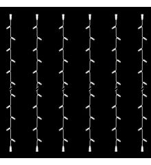 30 Λευκά Θερμά Φωτάκια LED EUROLAMP DIY Εξωτερικού Χώρου σε Σειρά, Επεκτεινόμενα με Λευκό Καλώδιο Καουτσούκ - Σετ 6 τεμ. (3m)