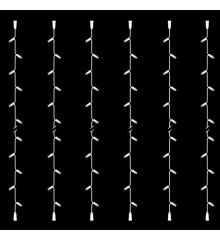 20 Λευκά Ψυχρά Φωτάκια LED DIY Εξωτερικού Χώρου σε Σειρά, Επεκτεινόμενα με Λευκό Καλώδιο Καουτσούκ - Σετ 6 τεμ. (2m)