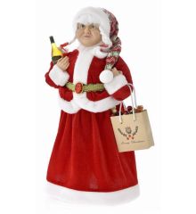 Χριστουγεννιάτικος Διακοσμητικός Πλαστικός Άγιος Βασίλης Γυναίκα Κόκκινος (45cm)