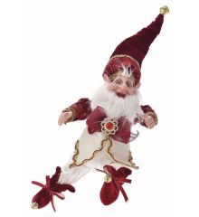 Χριστουγεννιάτικο Διακοσμητικό Βελούδινο Ξωτικό Κόκκινο (40cm)
