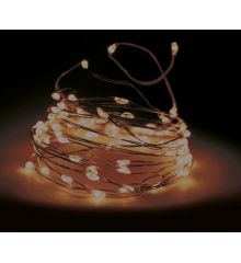 10 Gold Θερμά Φωτάκια LED Copper, με Μπαταρία (0.1m)