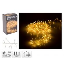 240 Λευκά Θερμά Φωτάκια LED Cluster, Copper (2.4m)