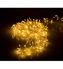 240 Λευκά Θερμά Φωτάκια LED Cluster, Copper (2.4m)