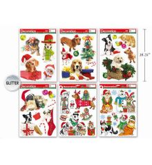 Χριστουγεννίατικα Διακοσμητικά Αυτοκόλλητα - 6 Σχέδια (41cm)