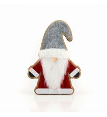 Χριστουγεννιάτικος Ξύλινος Διακοσμητικός Άγιος Βασίλης (16cm) - 1 Τεμάχιο