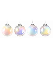Χριστουγεννιάτικη Μπάλα με Ιριδίζοντα χρώματα- 4 Σχέδια (8cm)
