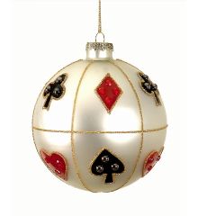 Χριστουγεννιάτικη Γυάλινη Μπάλα Ασημί (10cm)