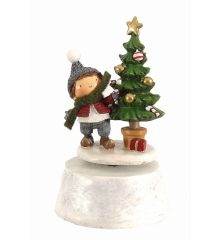 Χριστουγεννιάτικο Διακοσμητικό Δεντράκι με Ηχο Πολύχρωμο (20cm)